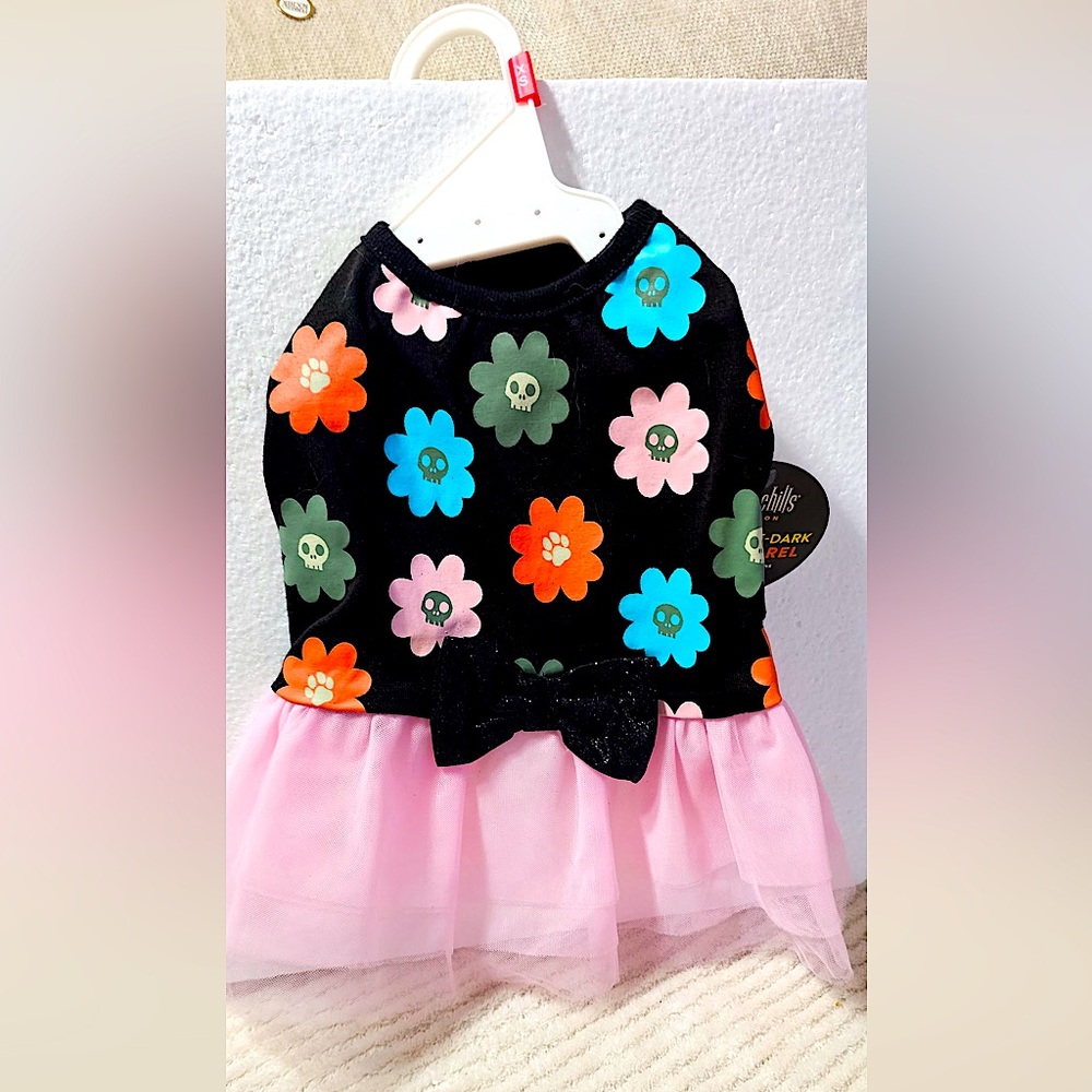 Thrills & Chills Halloween Floral Skull Dress (XS)